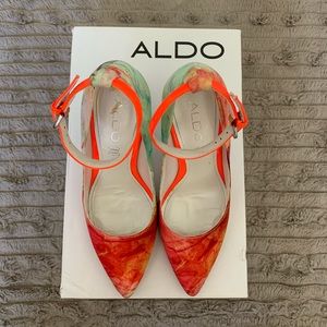 McCamish multicolor ankle strap stilettos heels